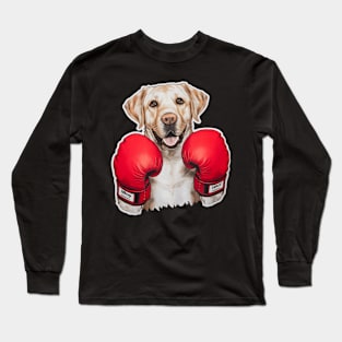 Kickboxing Or Boxing Retriever Dog Long Sleeve T-Shirt